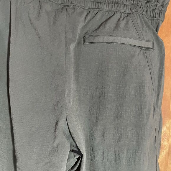 Athleta Trekkie Ripstop High Rise Parachute Pants 10P Olive Green Nylon Stretch - Picture 5 of 11